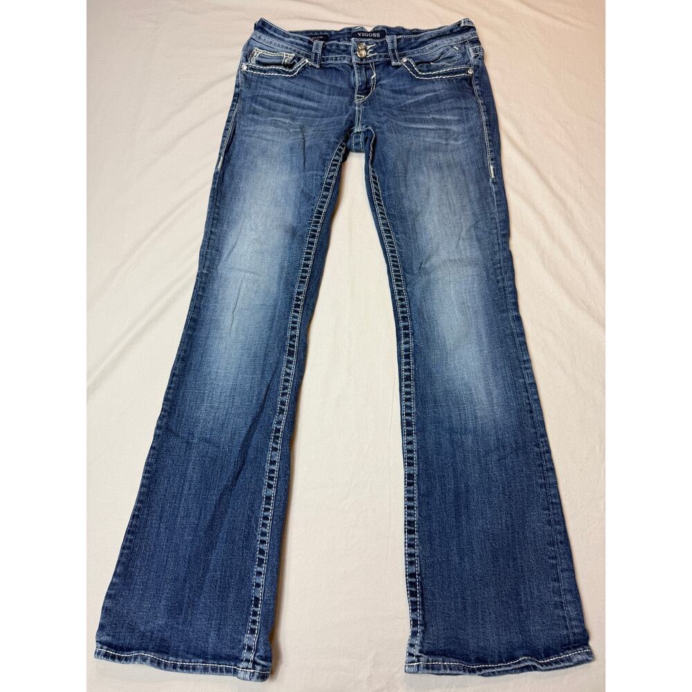 Womens Vigoss The New York Boot Cut Jeans 5/6 Length 33‎ Embellished
